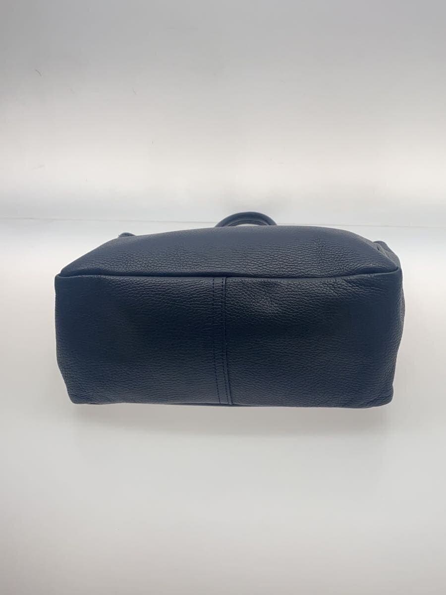 YOUNG & OLSEN Tote Bag Leather NVY Solid Color 4