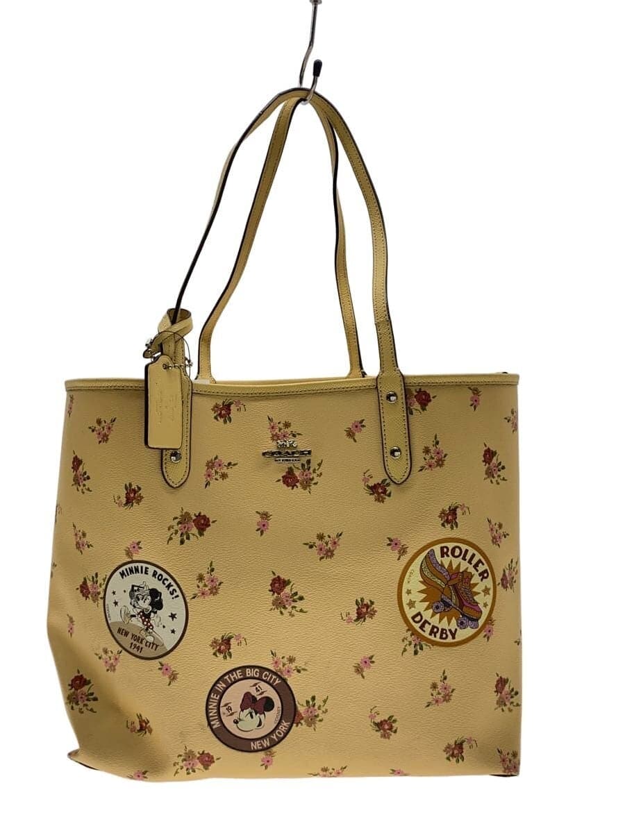 COACH × Disney tote bag PVC YLW F293359 has corner scratches