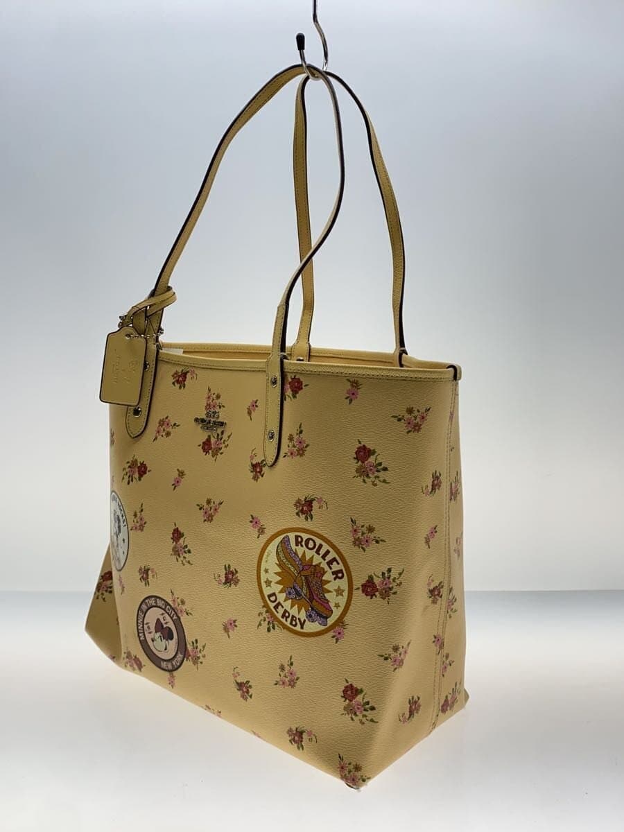 COACH × Disney tote bag PVC YLW F293359 has corner scratches 2