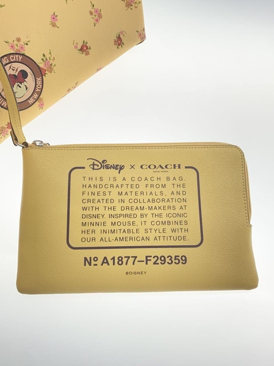 COACH × Disney tote bag PVC YLW F293359 has corner scratches 9