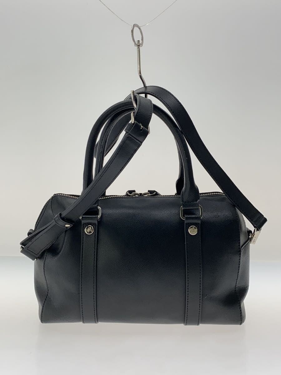 agnes b. Handbag Leather BLK 3
