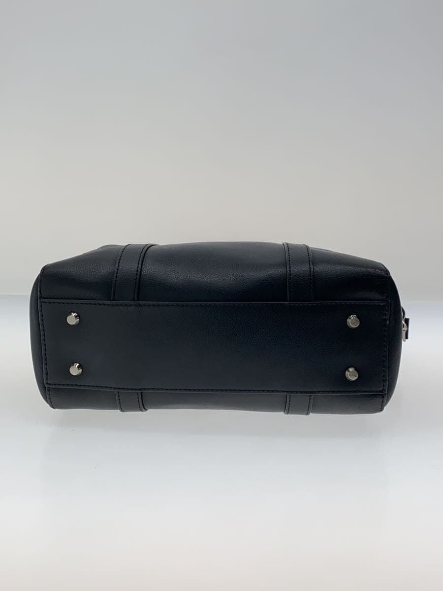 agnes b. Handbag Leather BLK 4