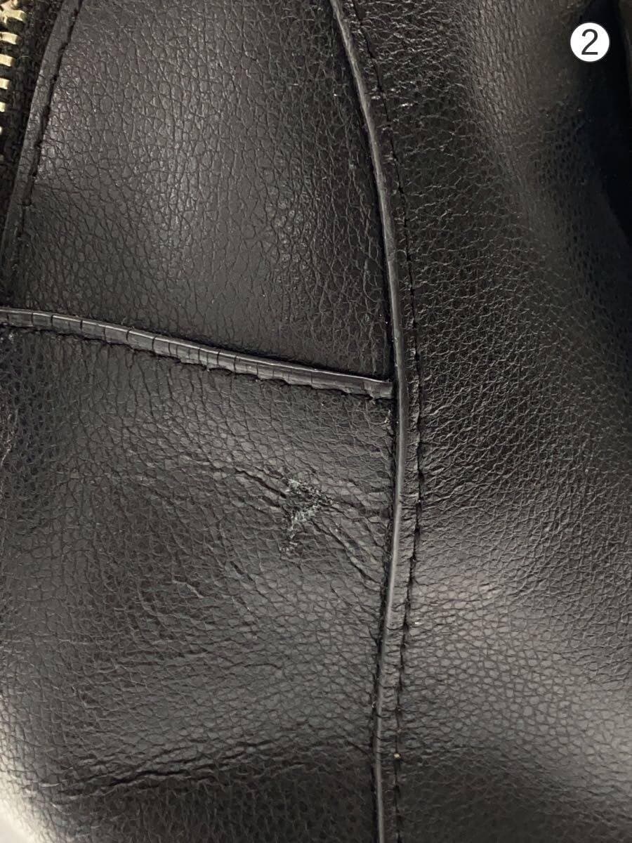 agnes b. Handbag Leather BLK 8