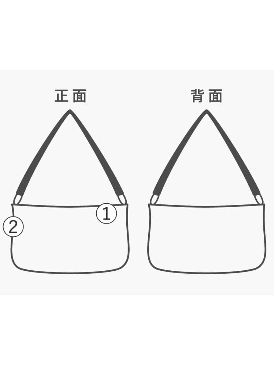 agnes b. Handbag Leather BLK 9