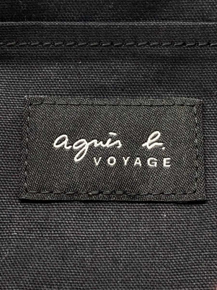 agnes b. Tote Bag Wool BLK Check 5