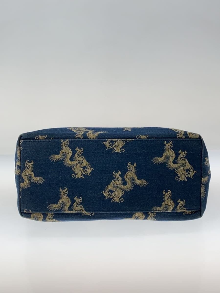 VIVIENNE TAM Tote Bag Cotton NVY All Over Pattern Dragon 4