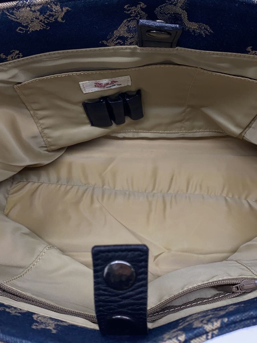 VIVIENNE TAM Tote Bag Cotton NVY All Over Pattern Dragon 6