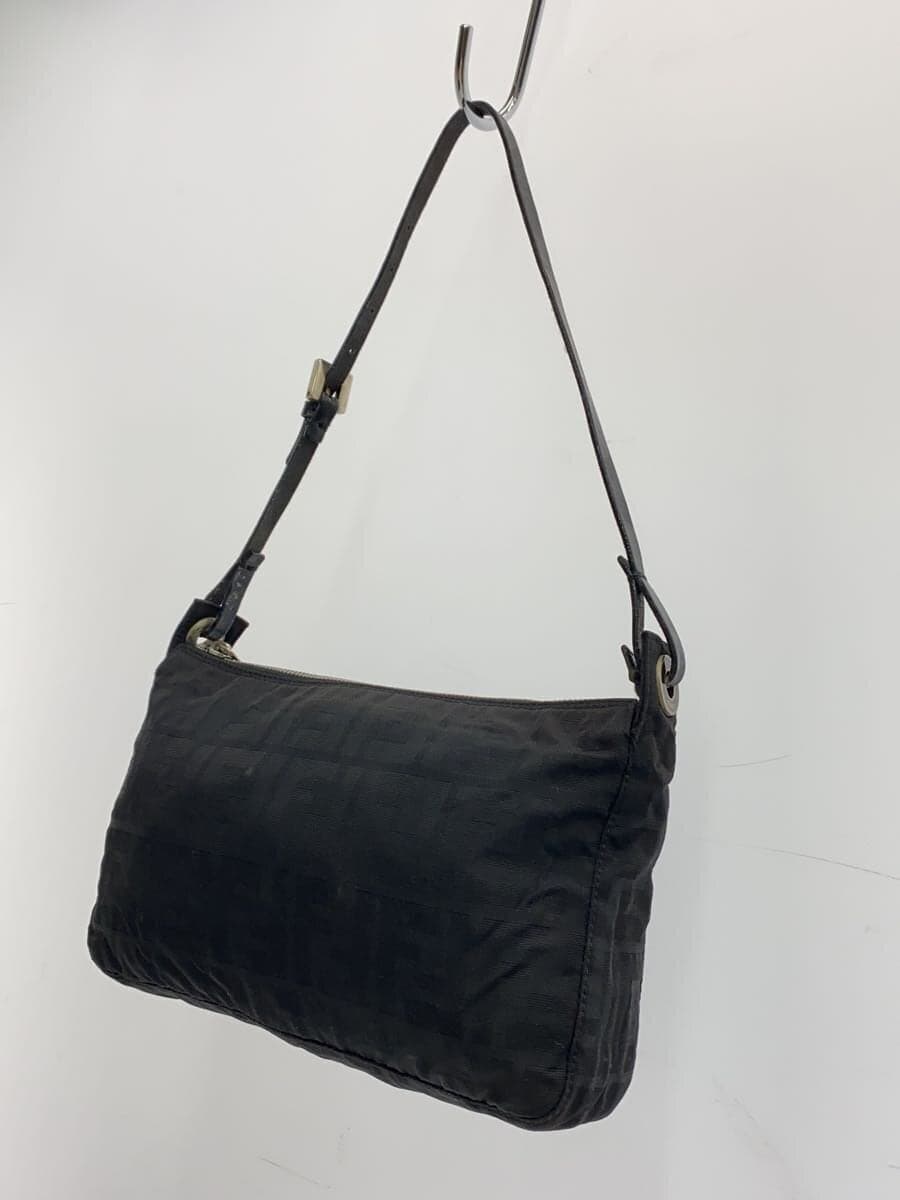 FENDI Shoulder Bag BLK Zucca Pattern With Stain 2