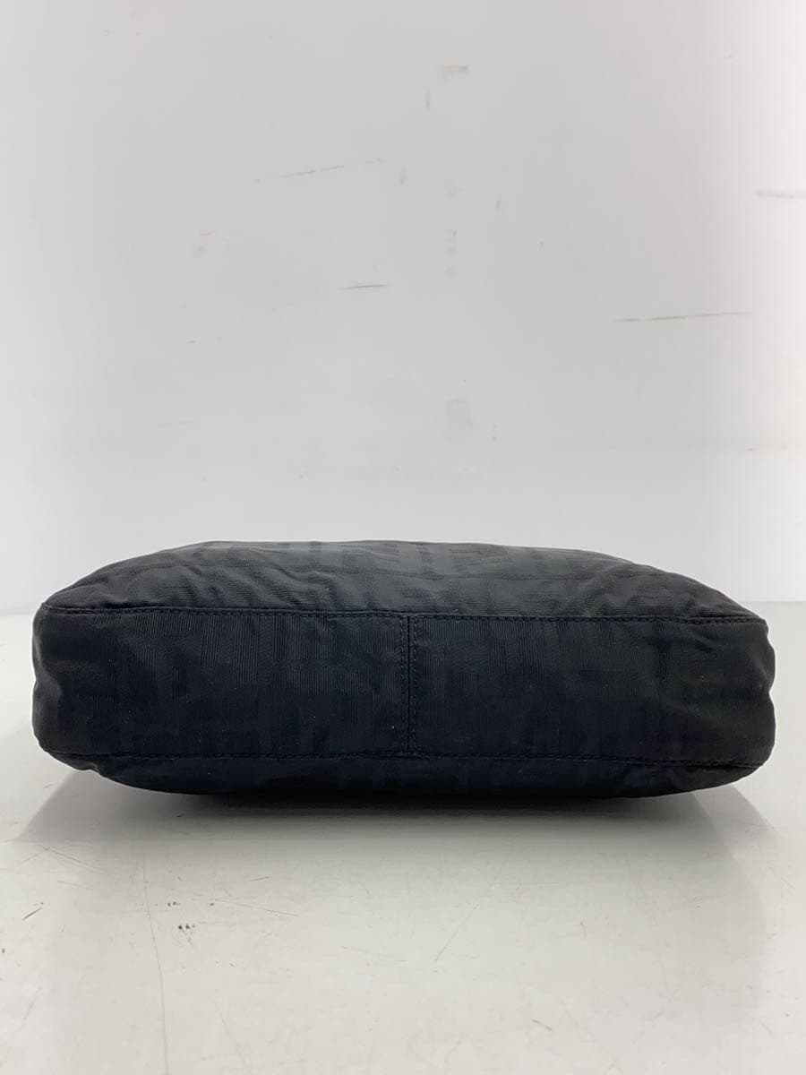 FENDI Shoulder Bag BLK Zucca Pattern With Stain 4