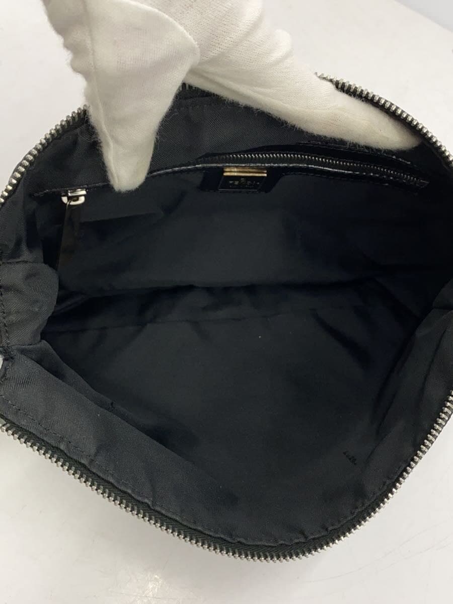 FENDI Shoulder Bag BLK Zucca Pattern With Stain 6