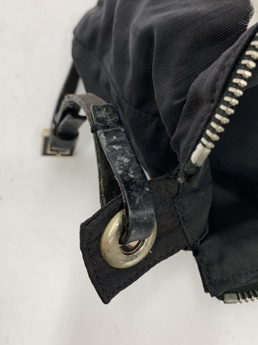 FENDI Shoulder Bag BLK Zucca Pattern With Stain 7