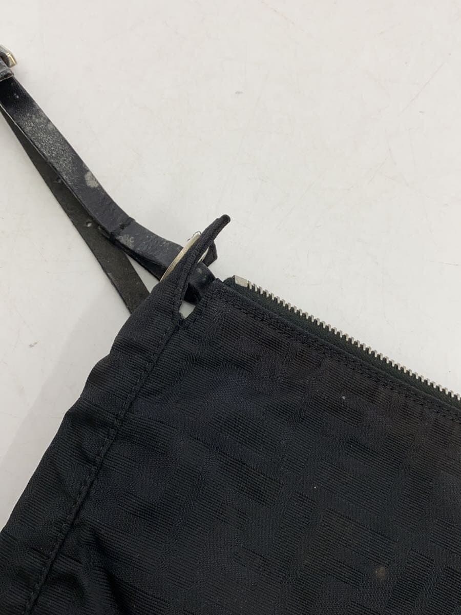 FENDI Shoulder Bag BLK Zucca Pattern With Stain 8