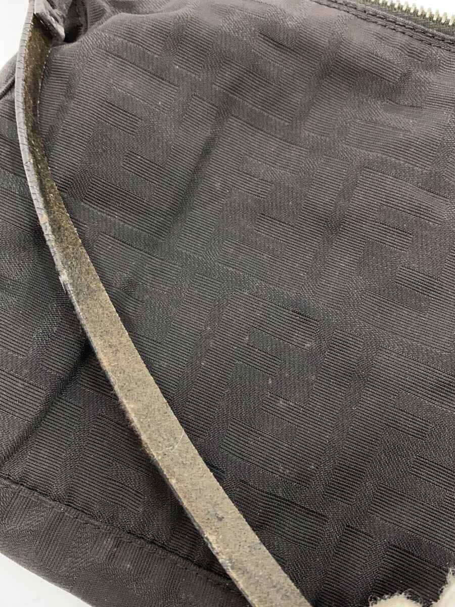 FENDI Shoulder Bag BLK Zucca Pattern With Stain 9