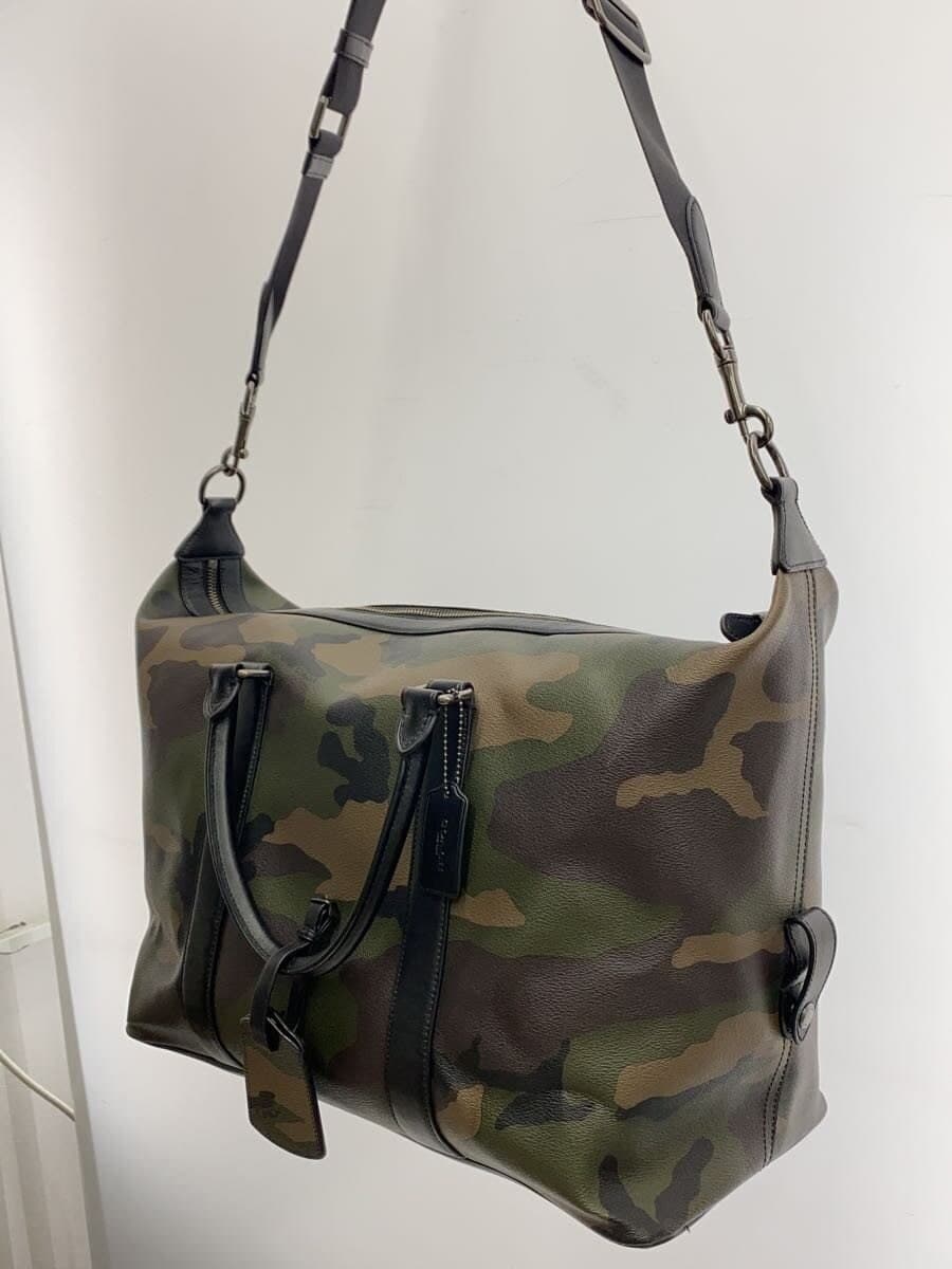 COACH Boston Bag Leather KHK Camouflage F29049 2