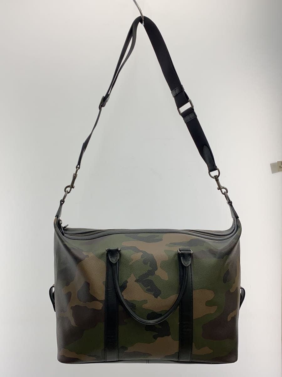 COACH Boston Bag Leather KHK Camouflage F29049 3