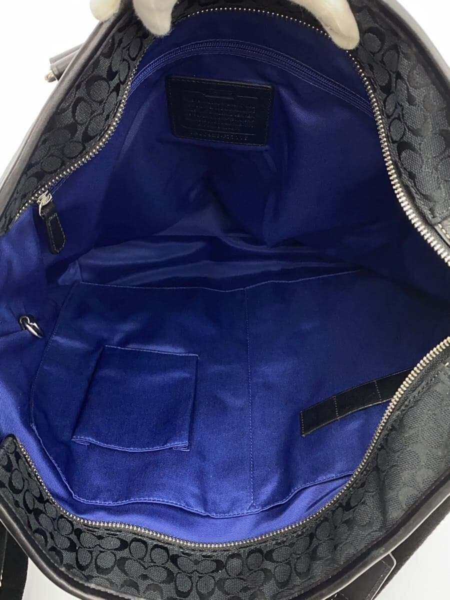 COACH tote bag canvas BLK all-over pattern F77116 6