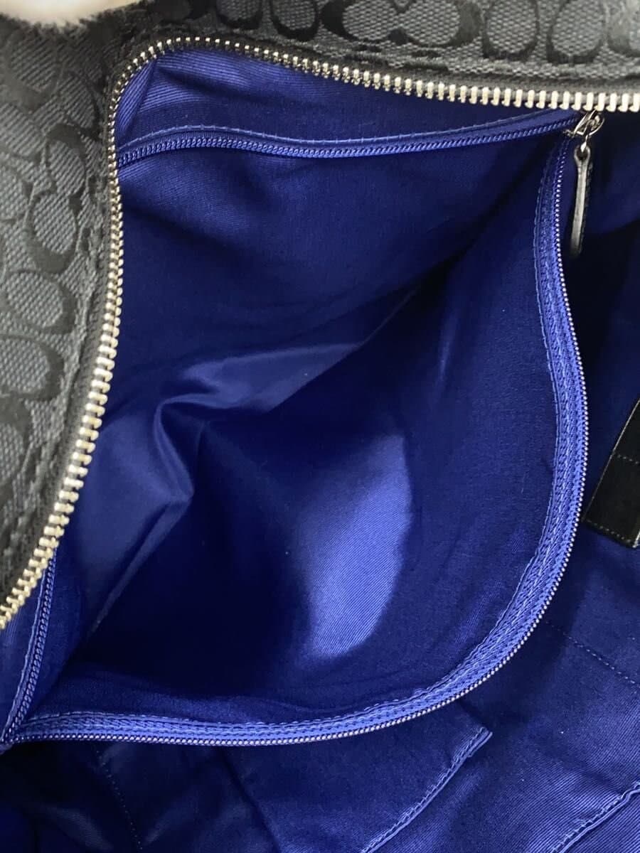 COACH tote bag canvas BLK all-over pattern F77116 7