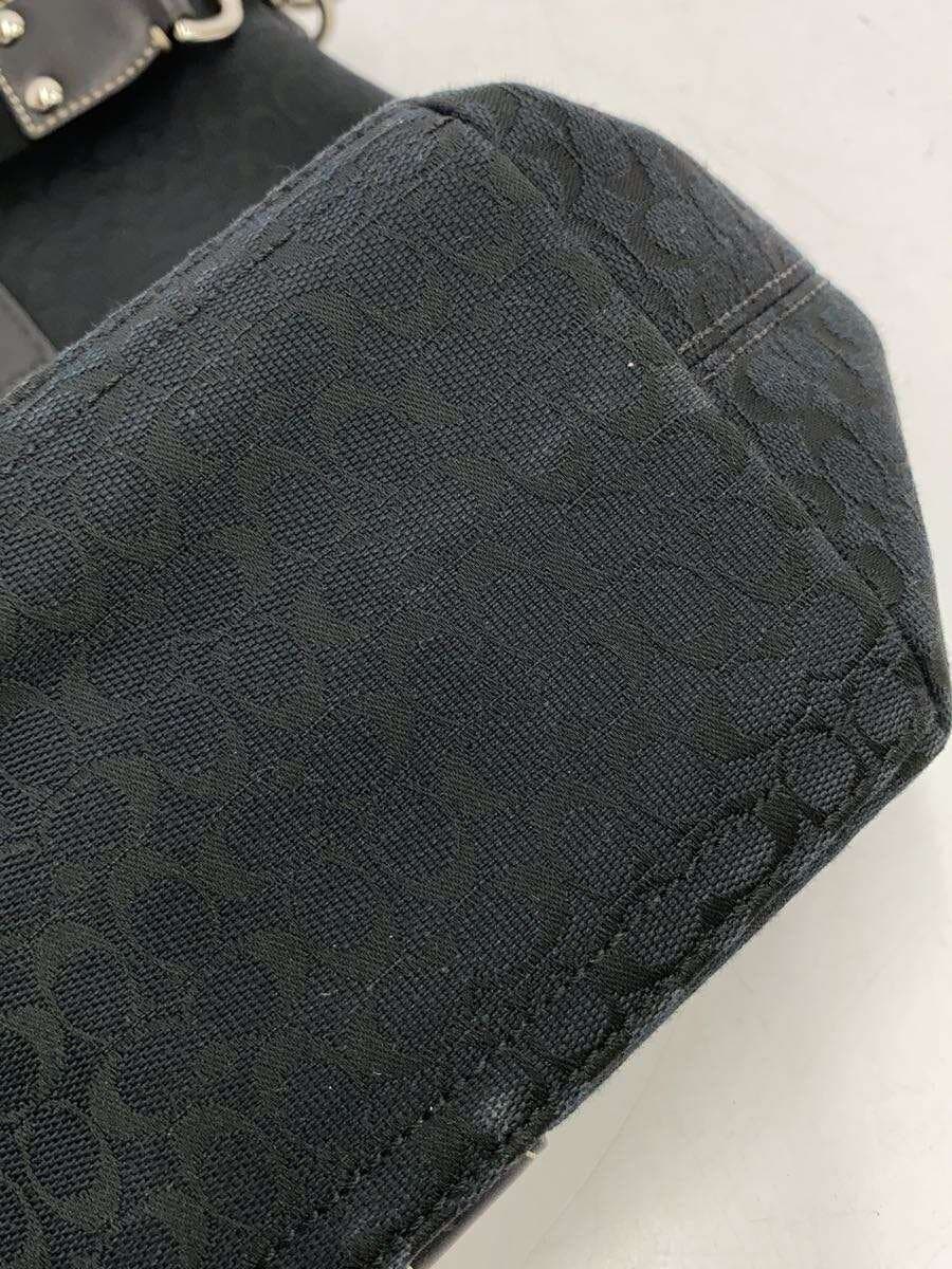 COACH tote bag canvas BLK all-over pattern F77116 8