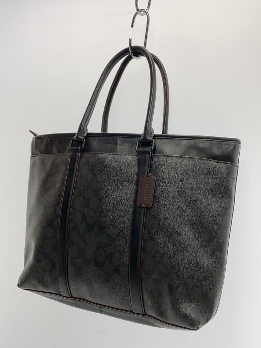 COACH Tote Bag Leather Black All-over Pattern F23211 2
