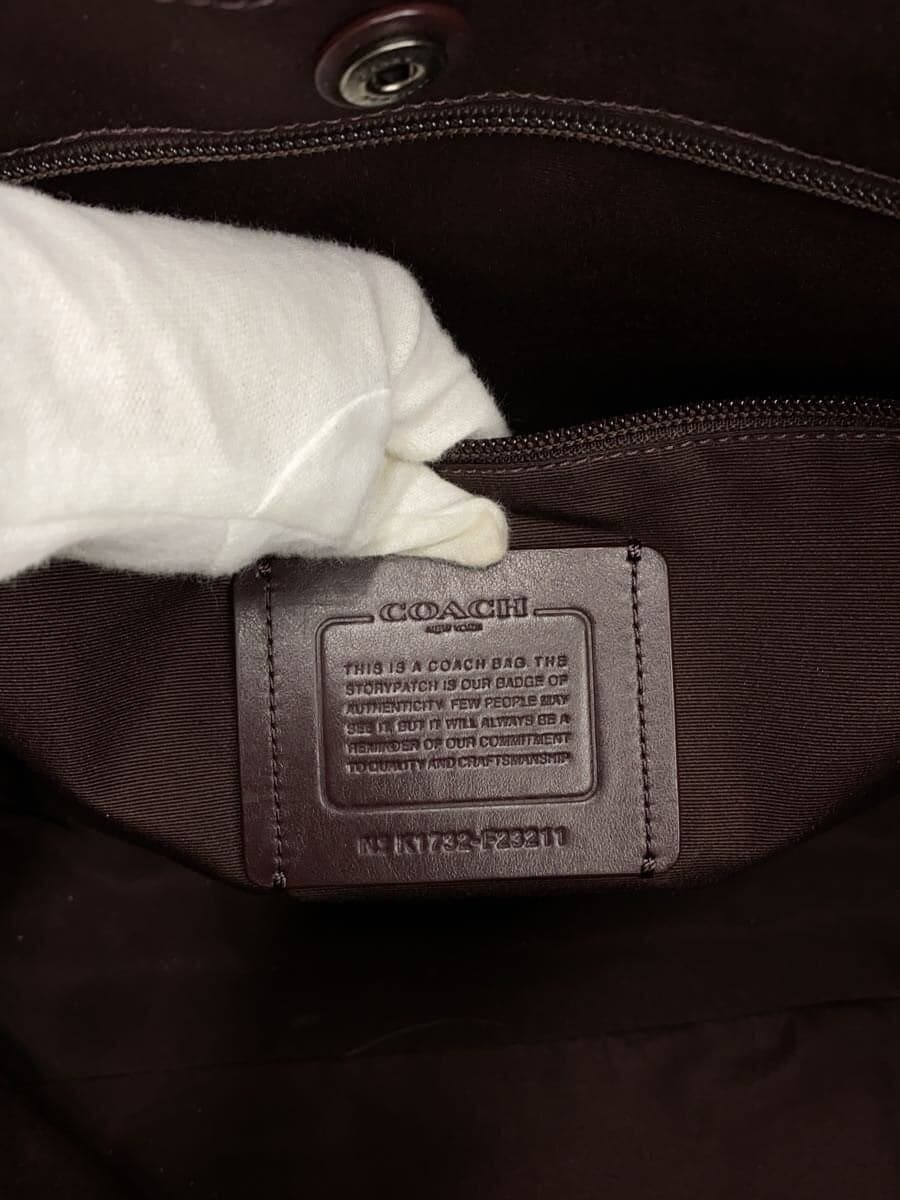 COACH Tote Bag Leather Black All-over Pattern F23211 5