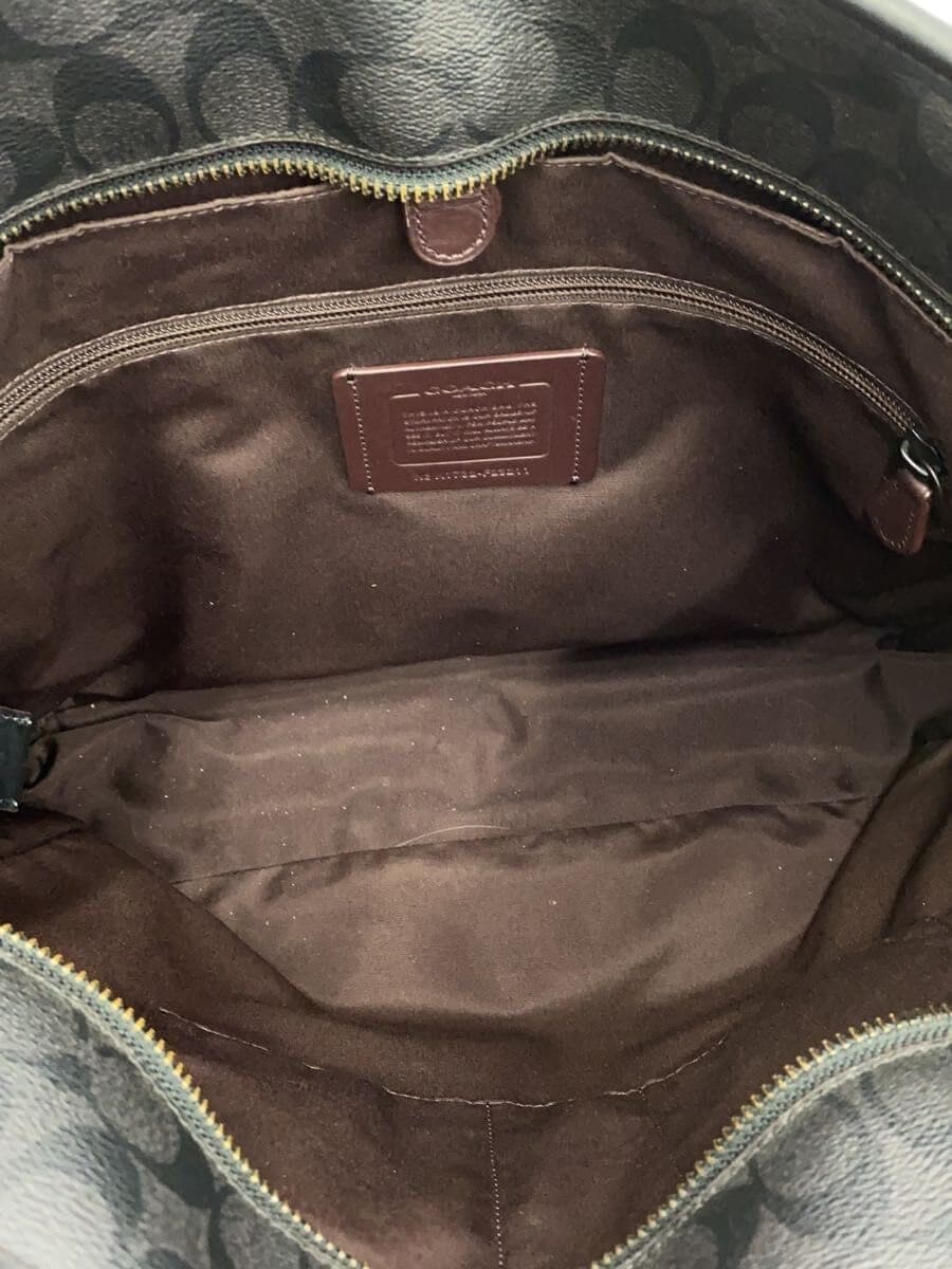 COACH Tote Bag Leather Black All-over Pattern F23211 6