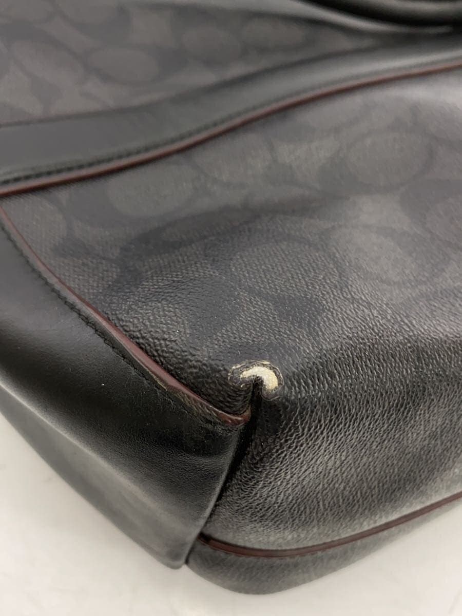 COACH Tote Bag Leather Black All-over Pattern F23211 7