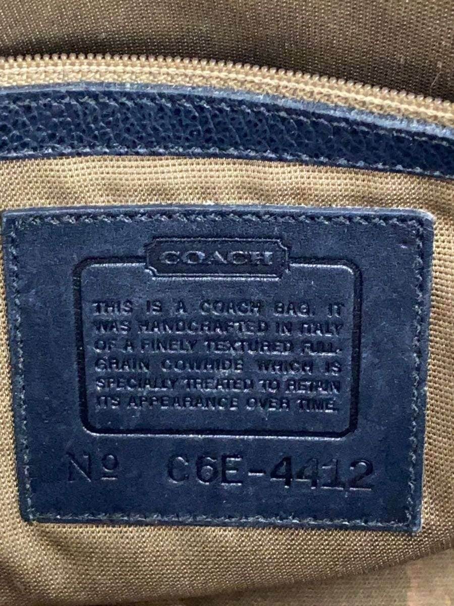 COACH Handbag Leather NVY C6E-4412 5