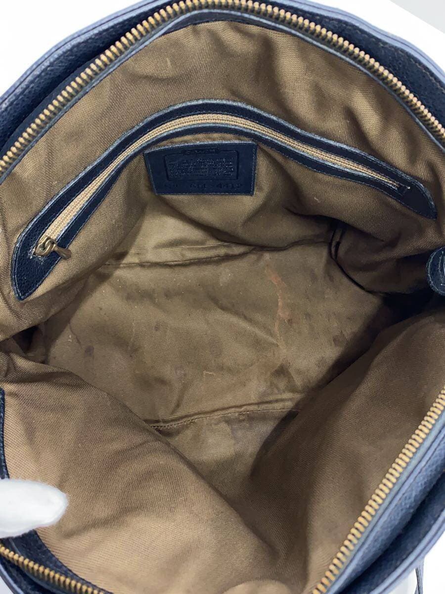 COACH Handbag Leather NVY C6E-4412 6