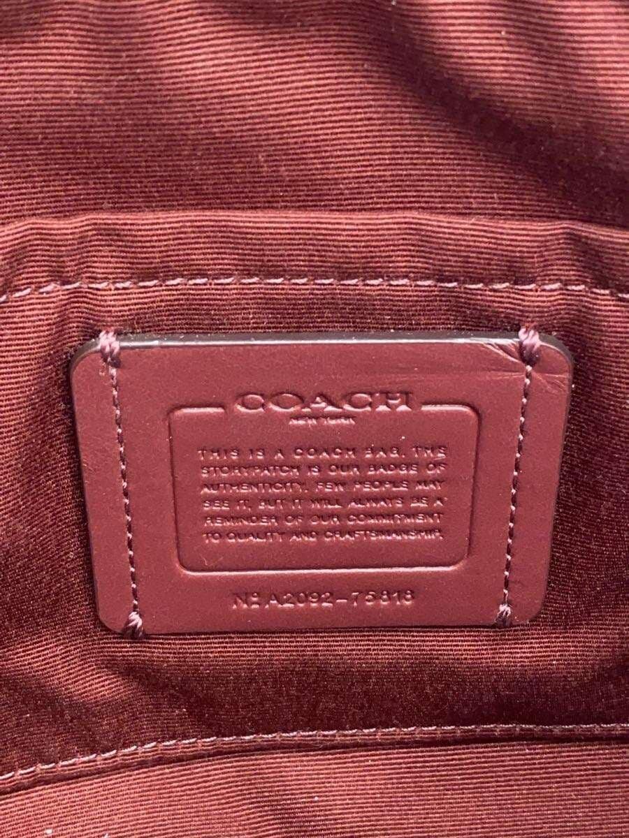 COACH Shoulder Bag Leather PNK All Over Pattern 5