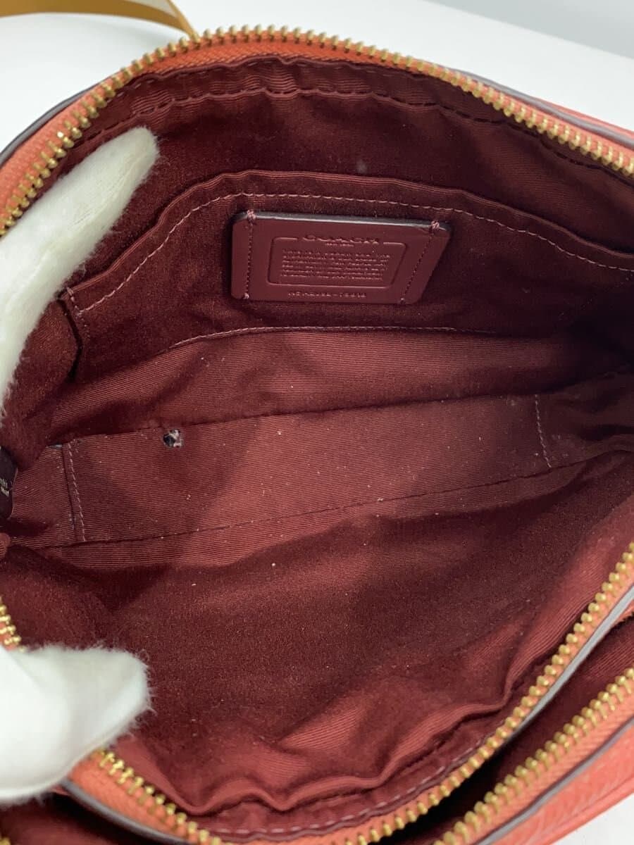 COACH Shoulder Bag Leather PNK All Over Pattern 6