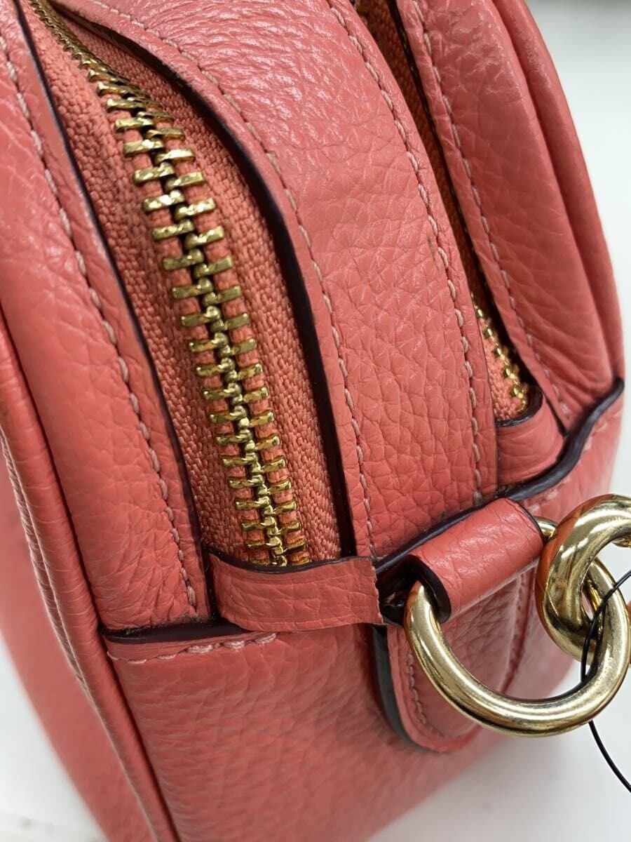 COACH Shoulder Bag Leather PNK All Over Pattern 9