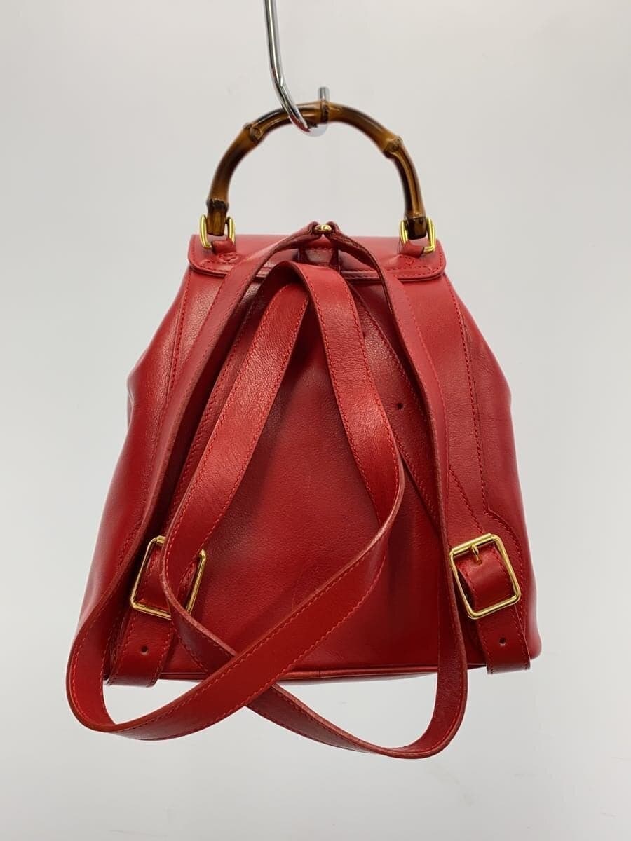 GUCCI backpack leather RED 3