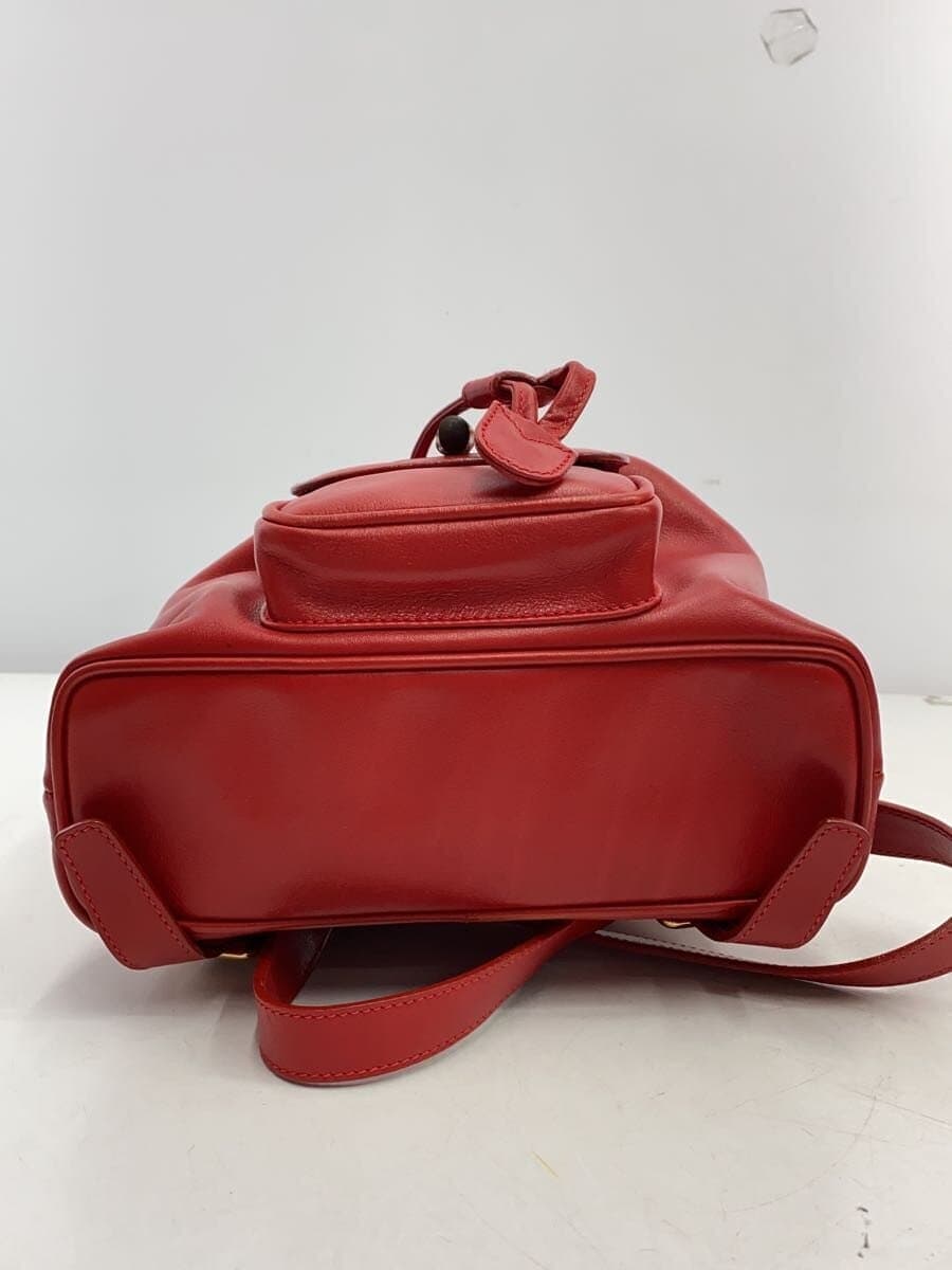 GUCCI backpack leather RED 4