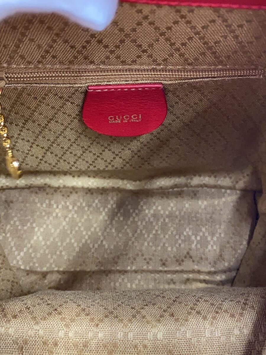 GUCCI backpack leather RED 6