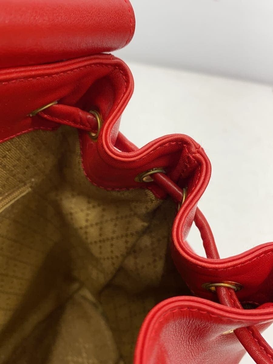 GUCCI backpack leather RED 7