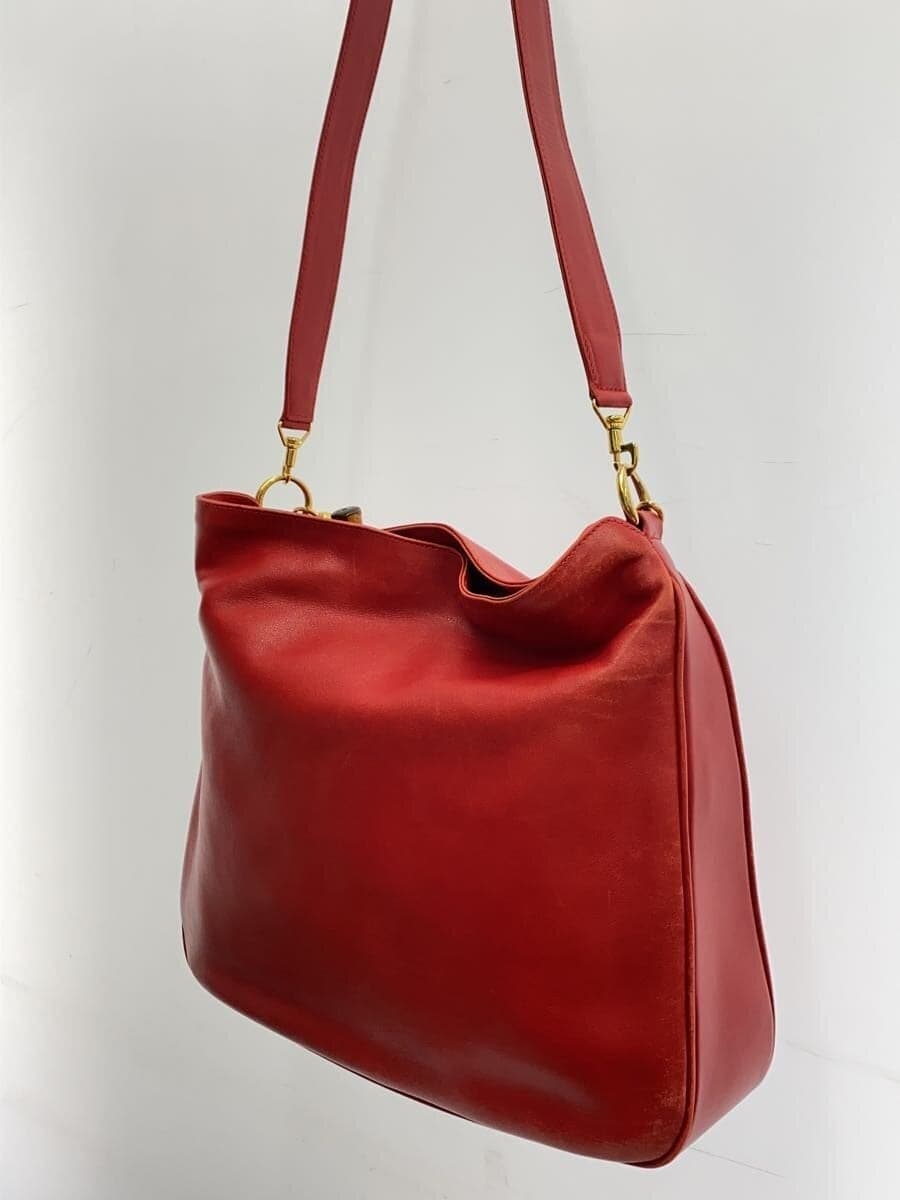 GUCCI shoulder bag leather RED 2