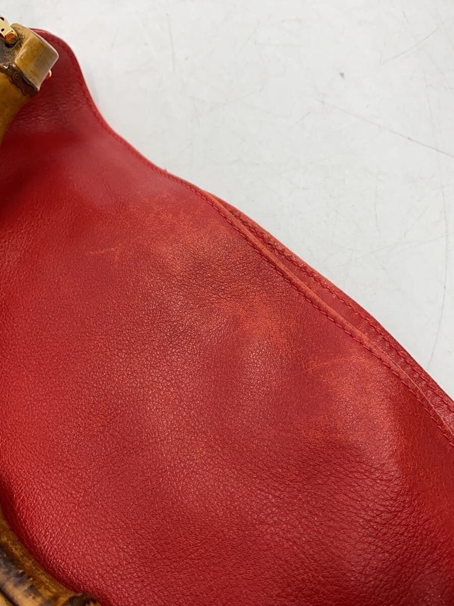GUCCI shoulder bag leather RED 8