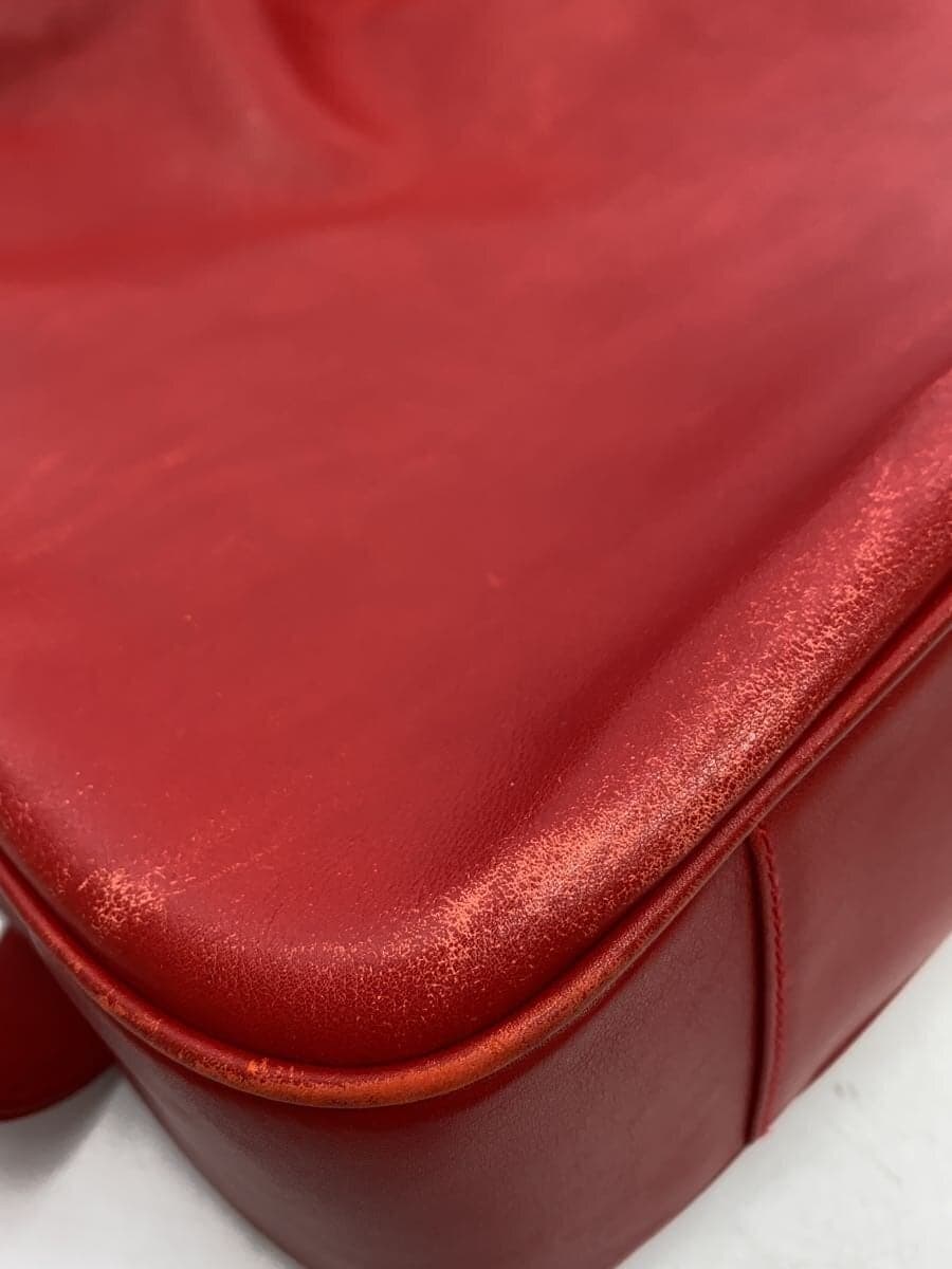 GUCCI shoulder bag leather RED 9