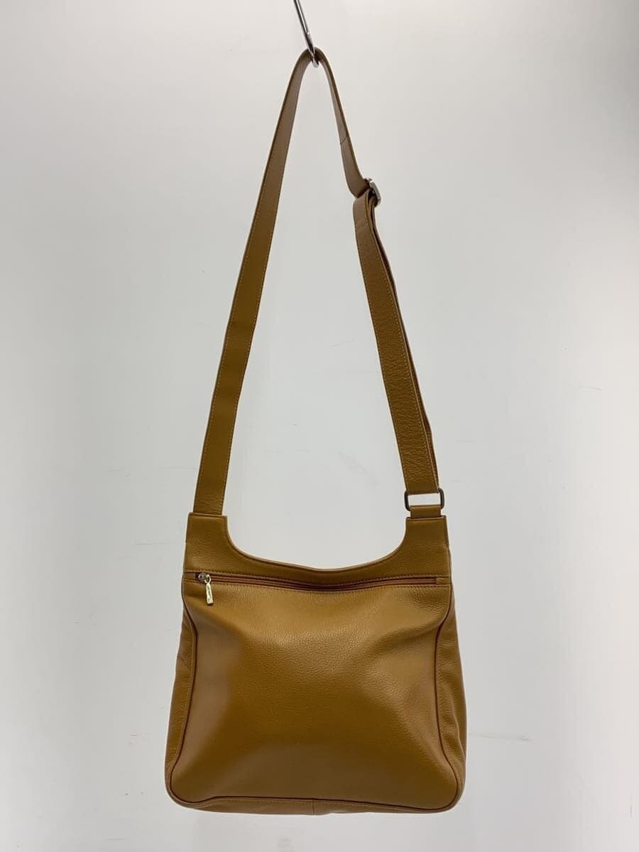 LONGCHAMP Shoulder Bag Leather CML Solid 3