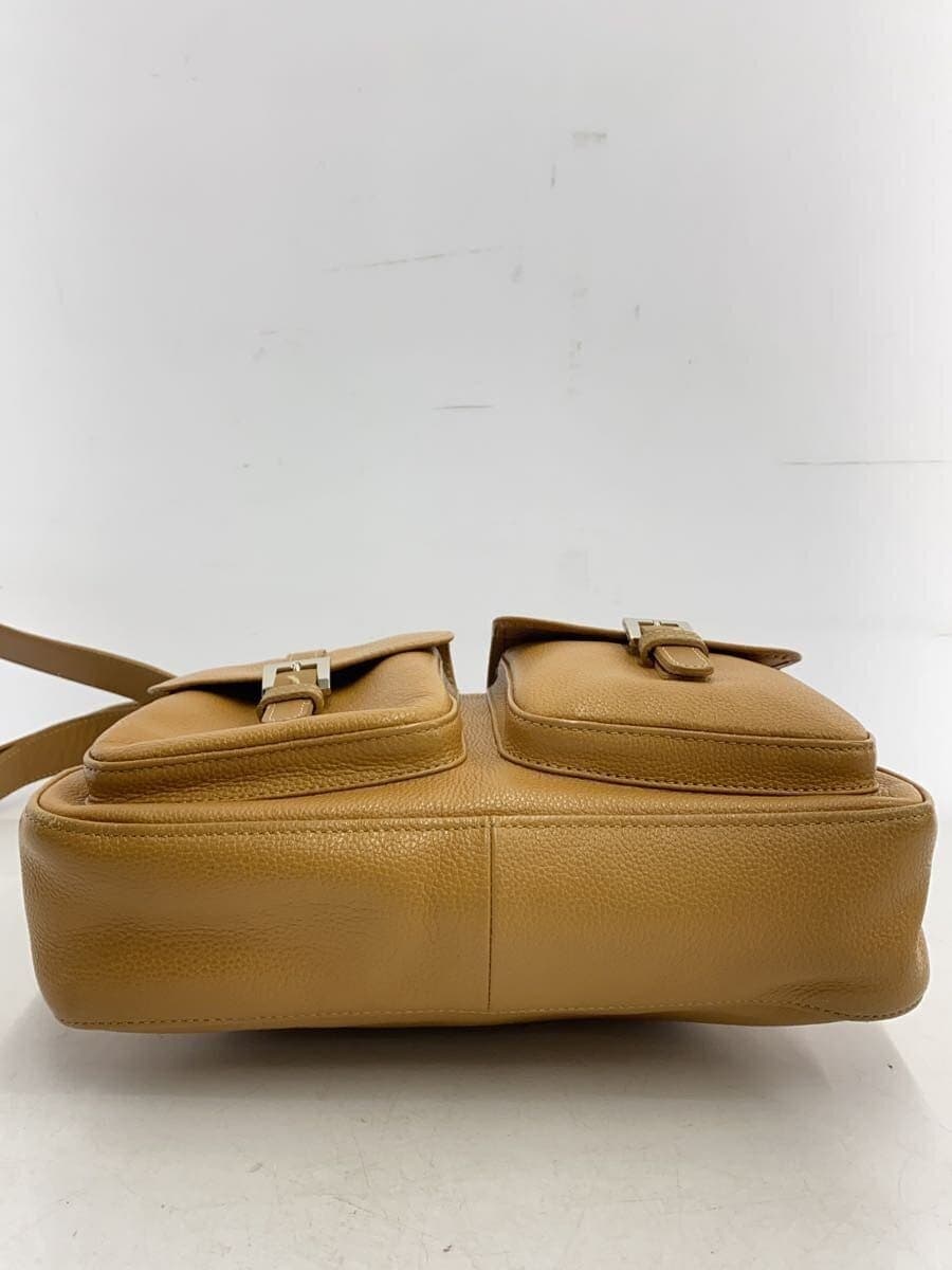 LONGCHAMP Shoulder Bag Leather CML Solid 4