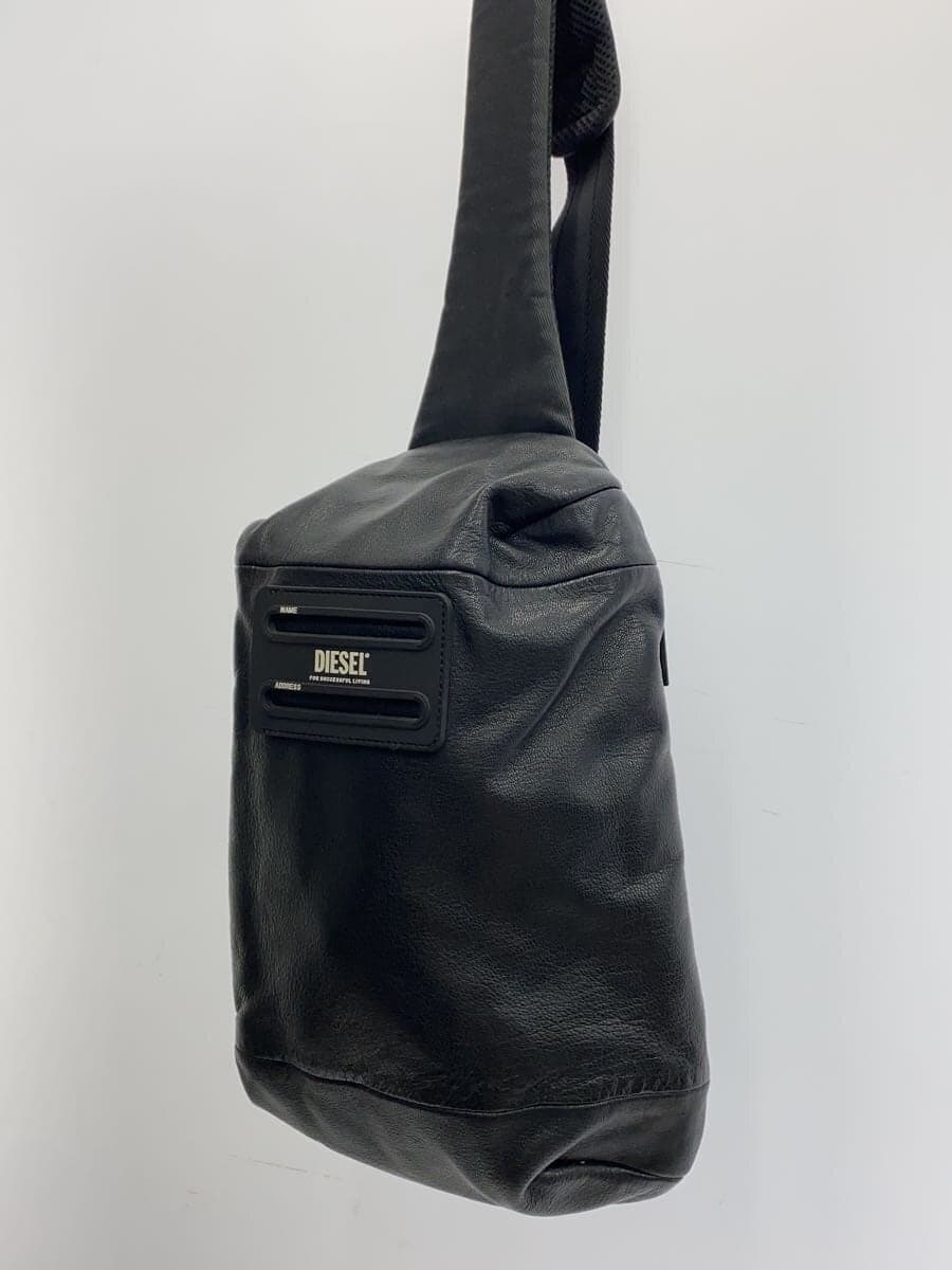 DIESEL Shoulder Bag Leather BLK 2