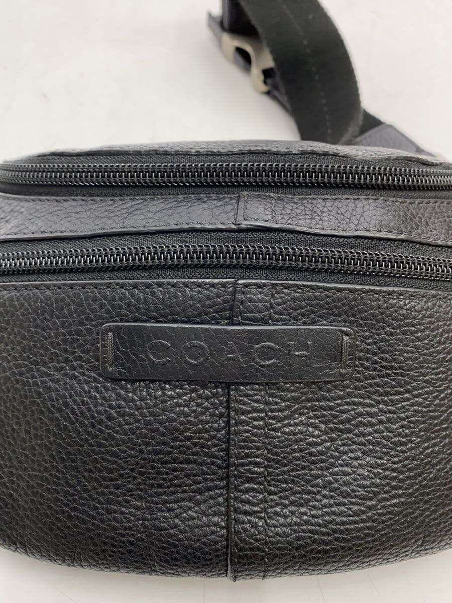 COACH Waist Bag Leather BLK Solid F77233 5