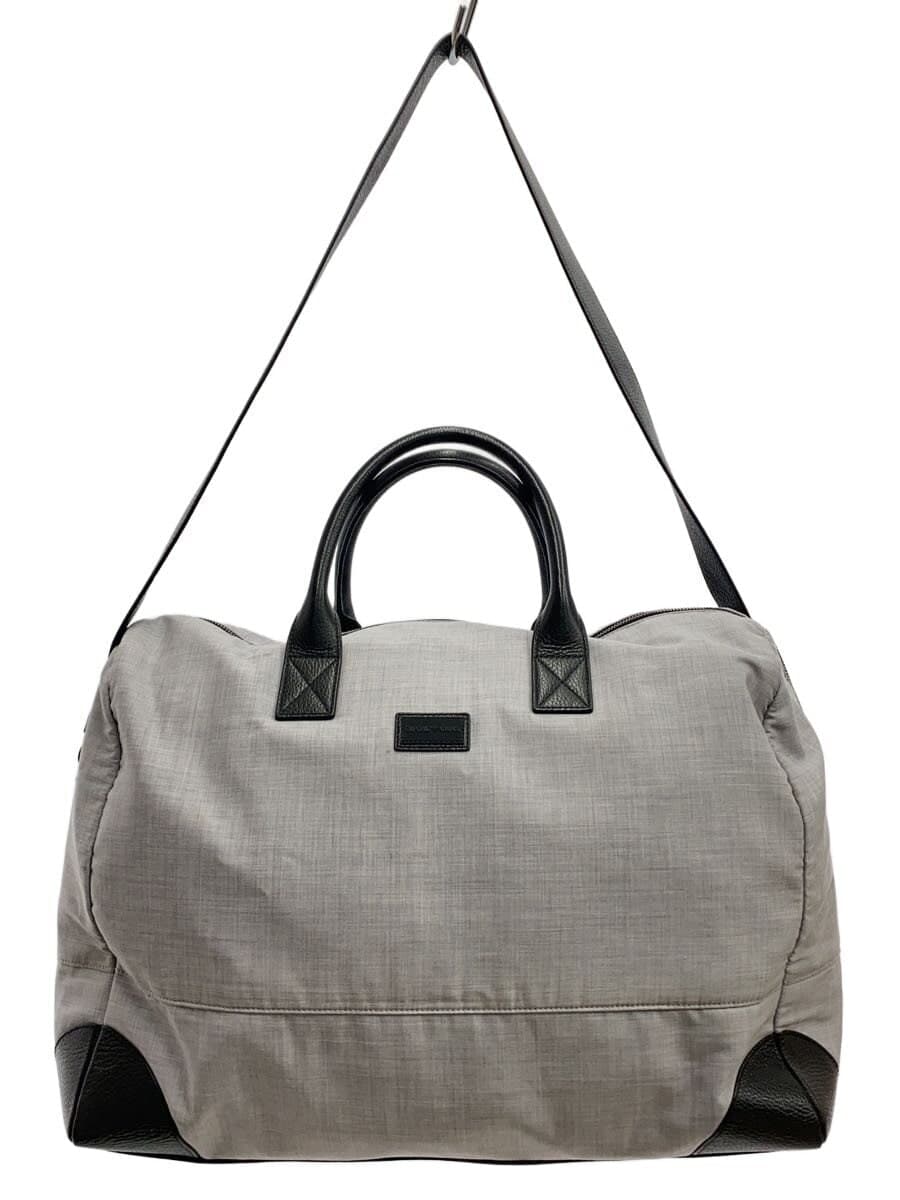 EMPORIO ARMANI Boston Bag Cotton GRY Solid Color