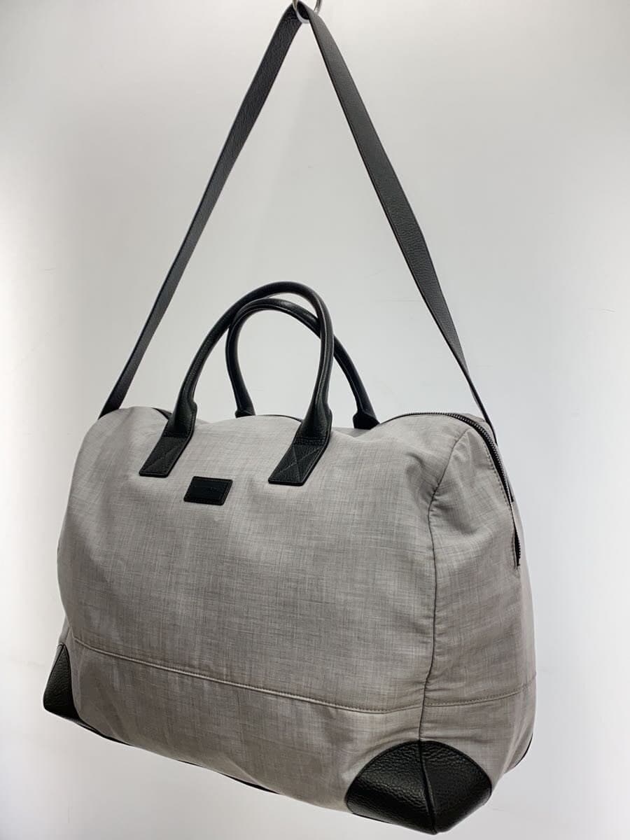 EMPORIO ARMANI Boston Bag Cotton GRY Solid Color 2