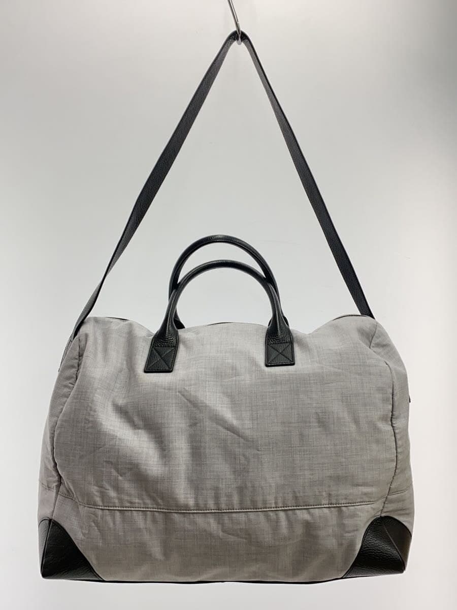 EMPORIO ARMANI Boston Bag Cotton GRY Solid Color 3