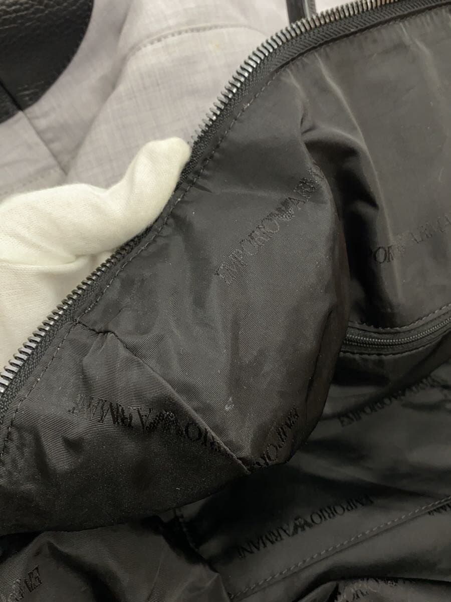 EMPORIO ARMANI Boston Bag Cotton GRY Solid Color 7