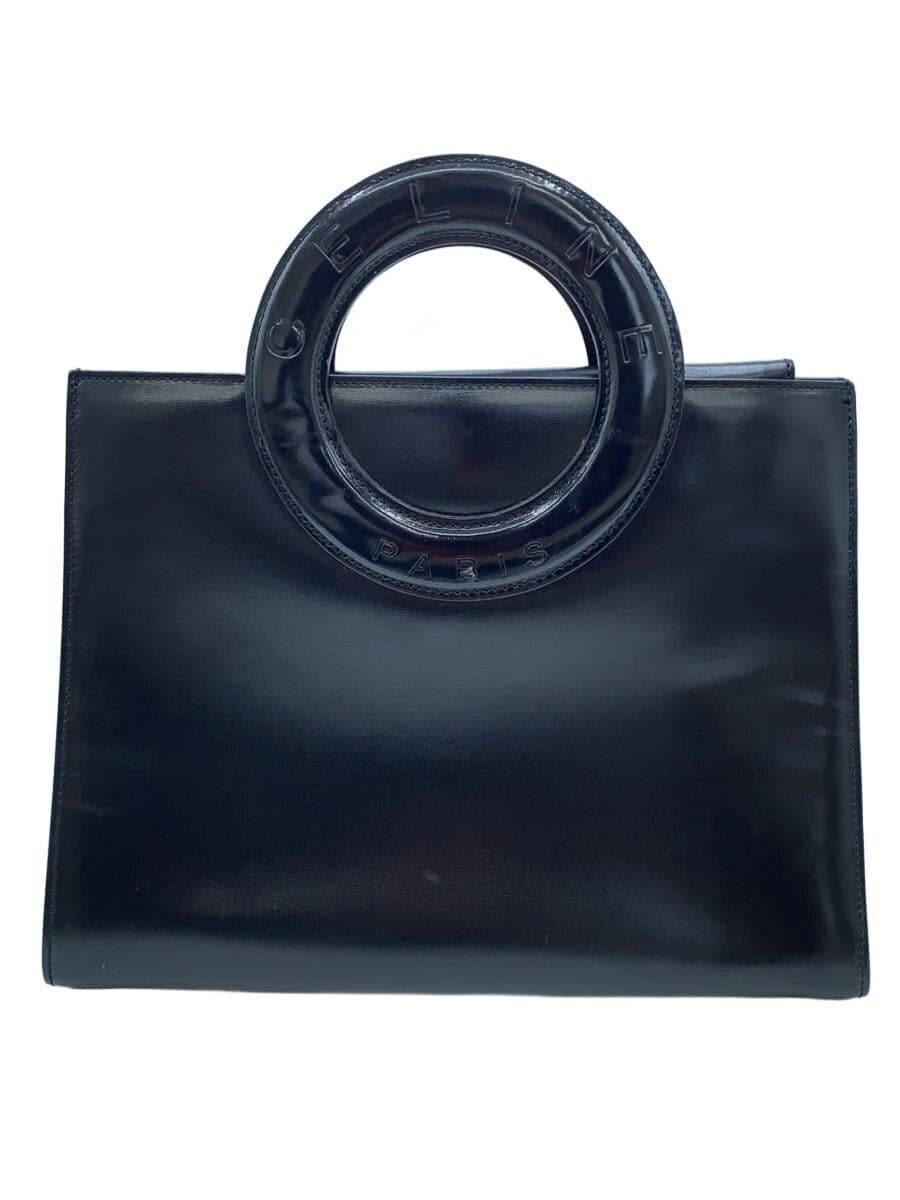 CELINE Handbag Leather BLK F-97 2