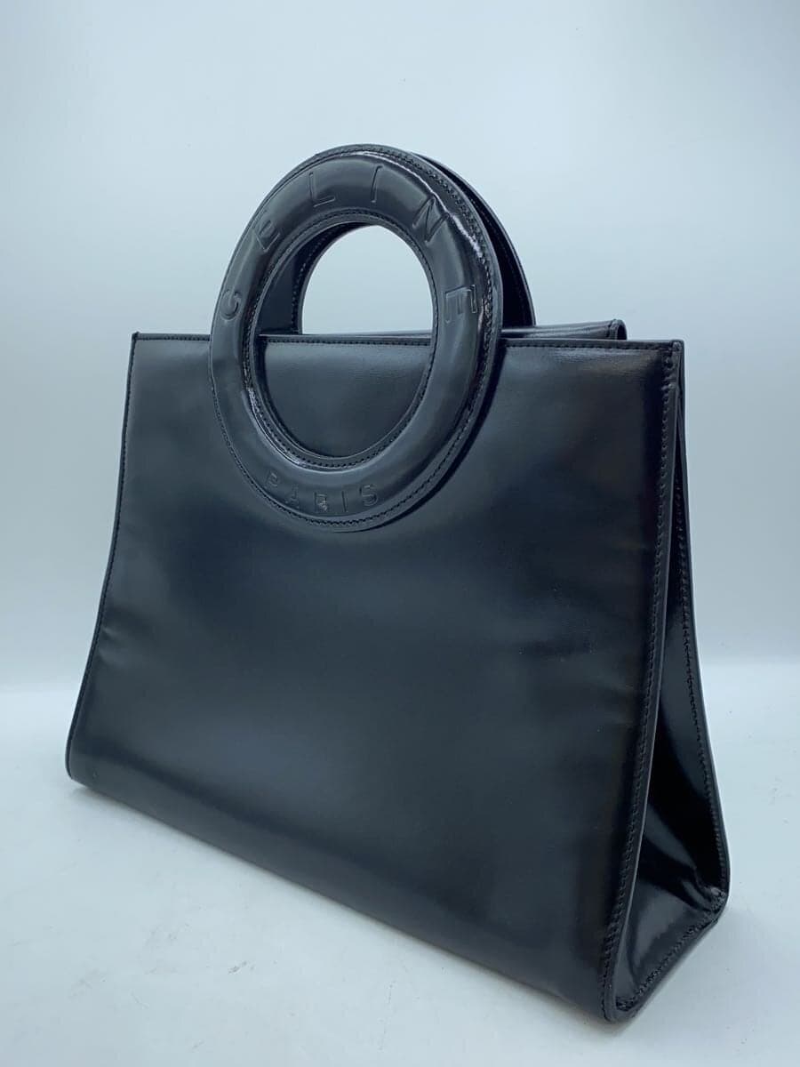 CELINE Handbag Leather BLK F-97 2 2