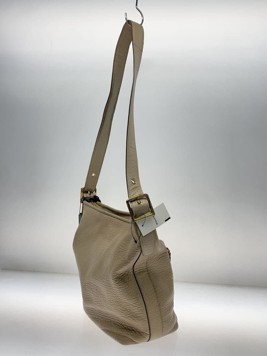 COACH Shoulder Bag Leather BEG 2