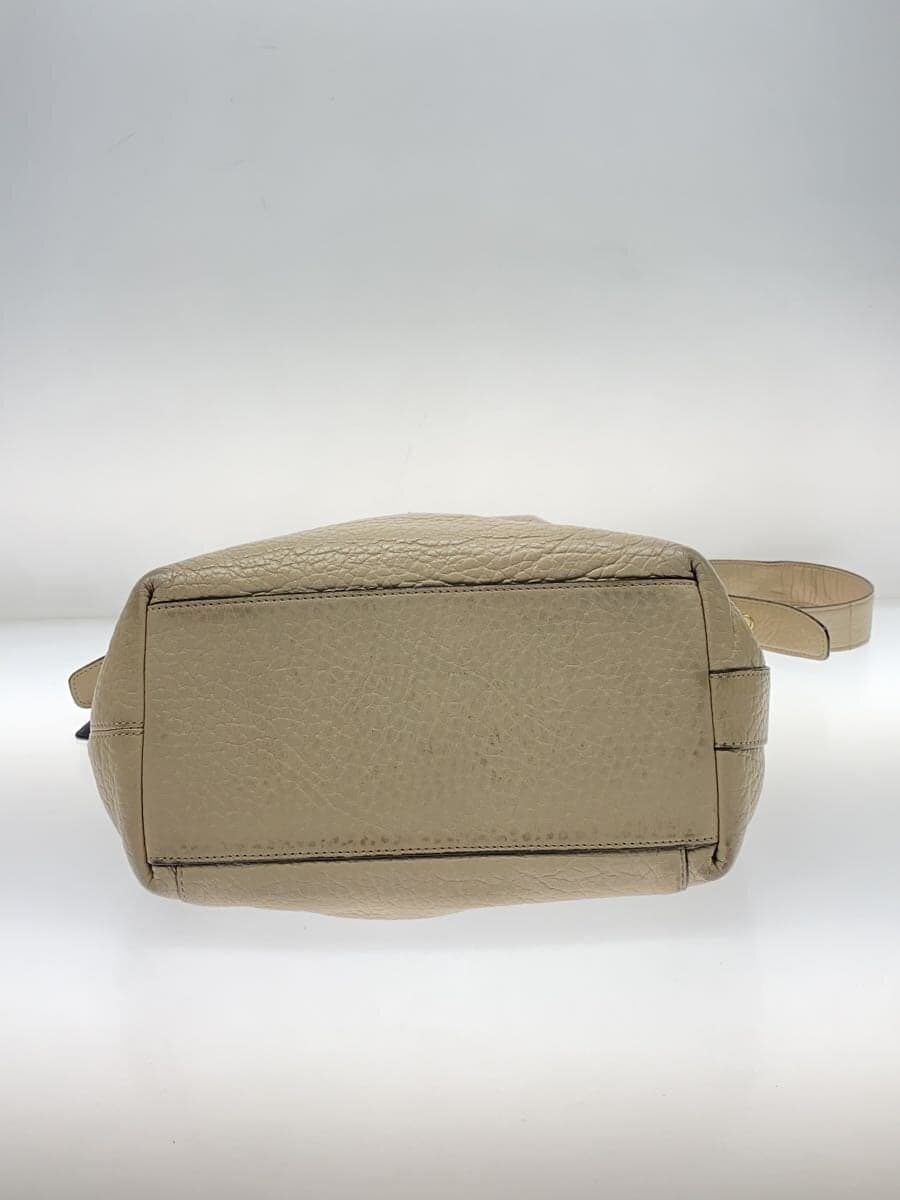 COACH Shoulder Bag Leather BEG 4